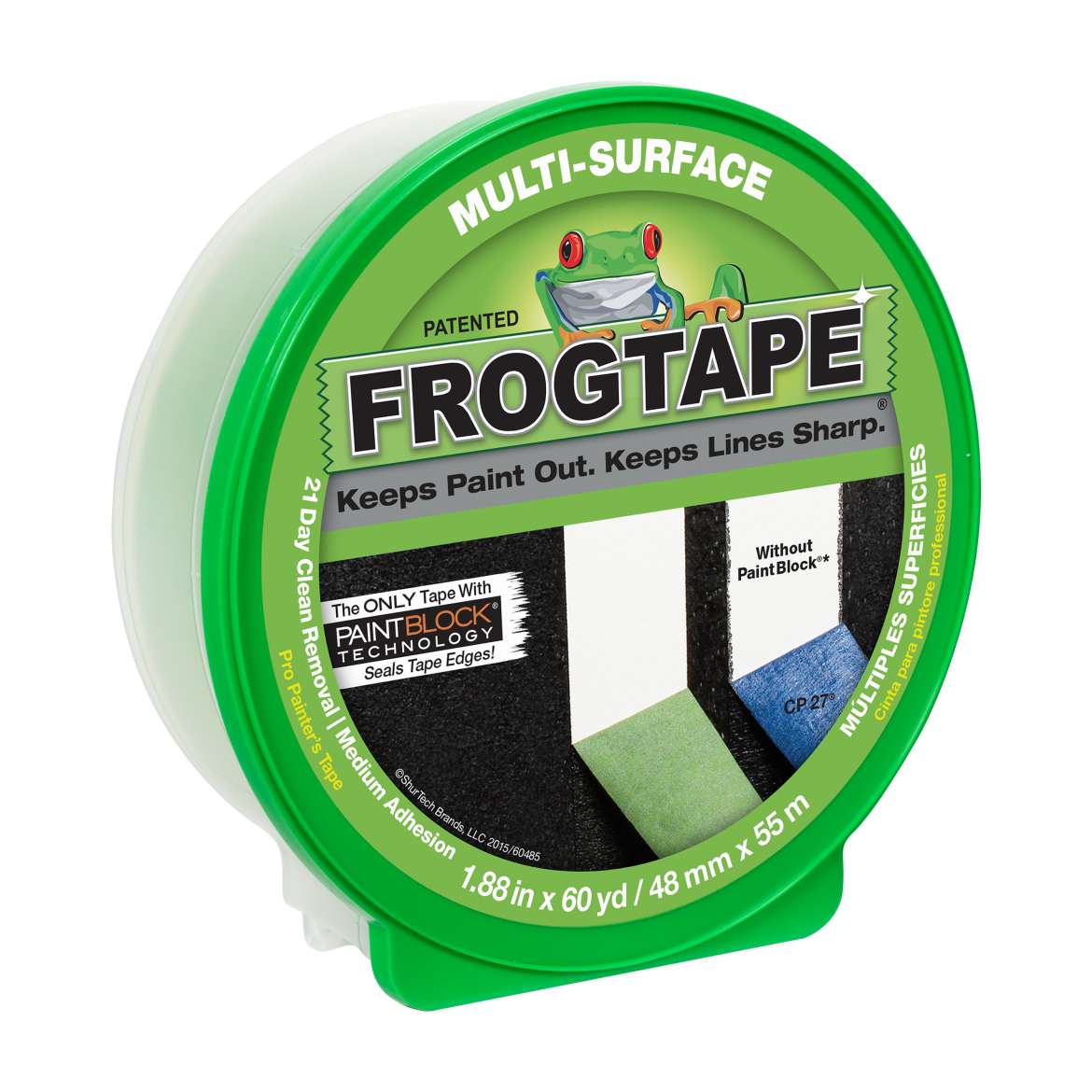 FrogTape® Multi-Surface Painting Tape - Green, 1.88 in. x 60 yd.